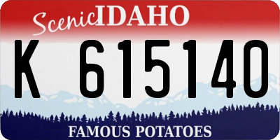 ID license plate K615140