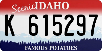 ID license plate K615297