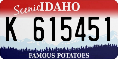 ID license plate K615451