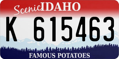 ID license plate K615463