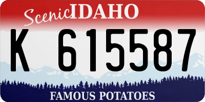 ID license plate K615587