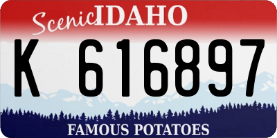 ID license plate K616897