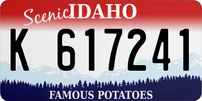 ID license plate K617241