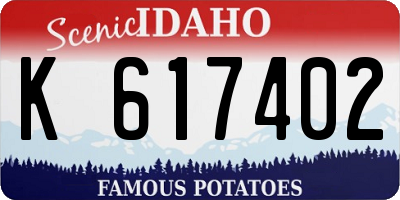 ID license plate K617402