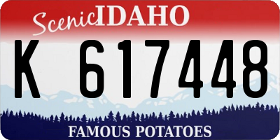 ID license plate K617448