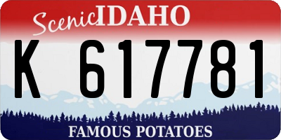 ID license plate K617781
