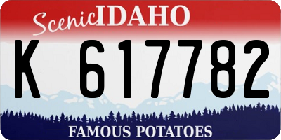 ID license plate K617782