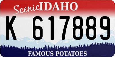 ID license plate K617889