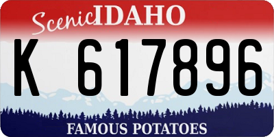 ID license plate K617896
