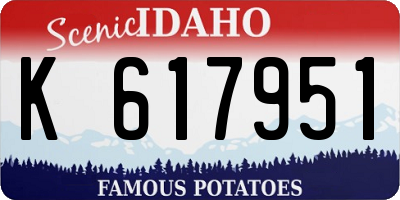 ID license plate K617951