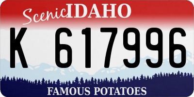 ID license plate K617996
