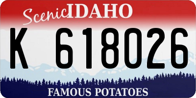 ID license plate K618026