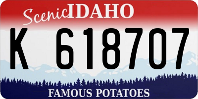 ID license plate K618707