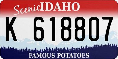 ID license plate K618807