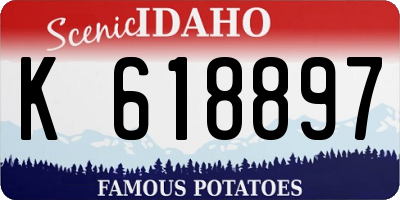 ID license plate K618897