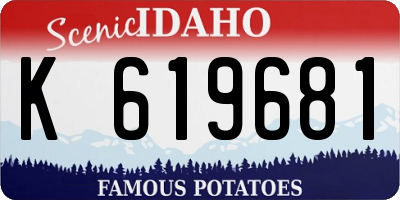 ID license plate K619681
