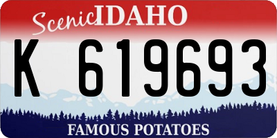 ID license plate K619693