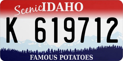 ID license plate K619712