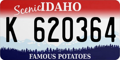 ID license plate K620364