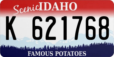 ID license plate K621768