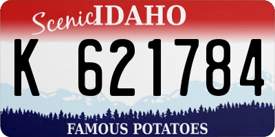 ID license plate K621784