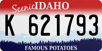 ID license plate K621793