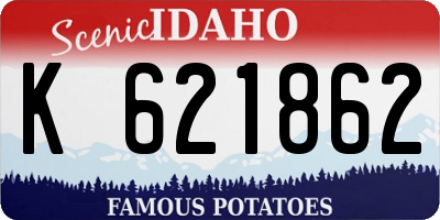 ID license plate K621862