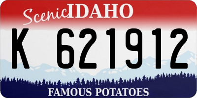 ID license plate K621912