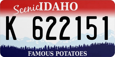 ID license plate K622151
