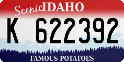 ID license plate K622392