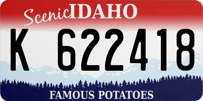 ID license plate K622418