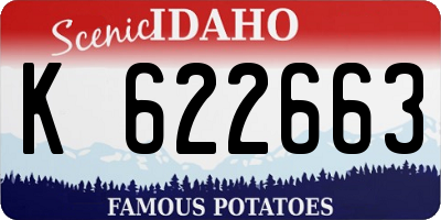 ID license plate K622663
