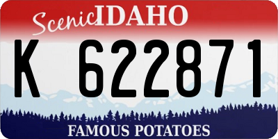 ID license plate K622871