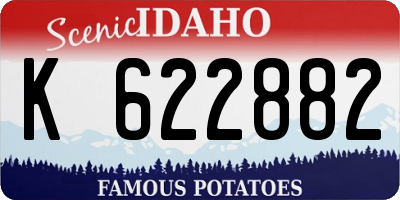ID license plate K622882