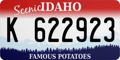 ID license plate K622923