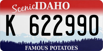ID license plate K622990