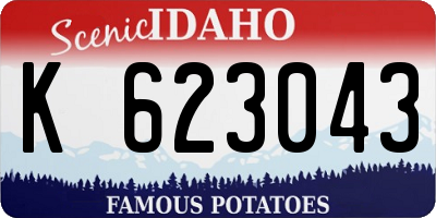 ID license plate K623043