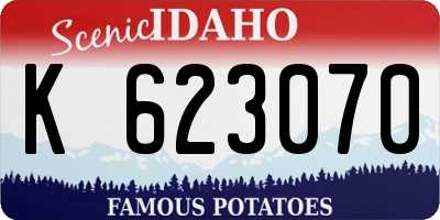 ID license plate K623070