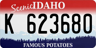 ID license plate K623680
