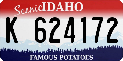 ID license plate K624172
