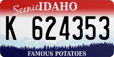 ID license plate K624353
