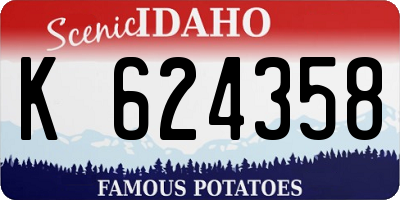 ID license plate K624358