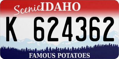 ID license plate K624362