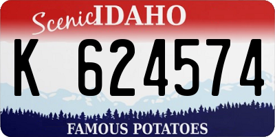 ID license plate K624574