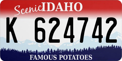ID license plate K624742