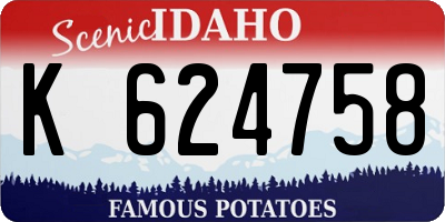 ID license plate K624758
