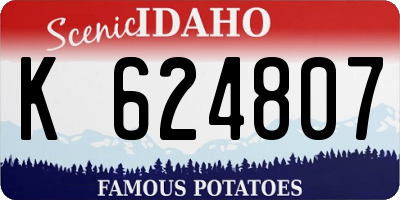 ID license plate K624807