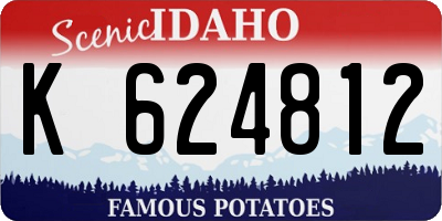 ID license plate K624812
