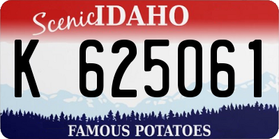 ID license plate K625061