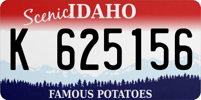 ID license plate K625156